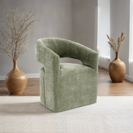 Tresa Green Arm Chair with Casters from Furniture of America - Luna Furniture