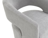 Tresa Light Gray Arm Chair with Casters from Furniture of America - Luna Furniture