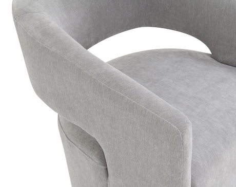 Tresa Light Gray Arm Chair with Casters from Furniture of America - Luna Furniture