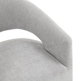 Tresa Light Gray Arm Chair with Casters from Furniture of America - Luna Furniture