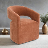 Tresa Rustic Orange Arm Chair with Casters from Furniture of America - Luna Furniture
