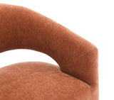 Tresa Rustic Orange Arm Chair with Casters from Furniture of America - Luna Furniture