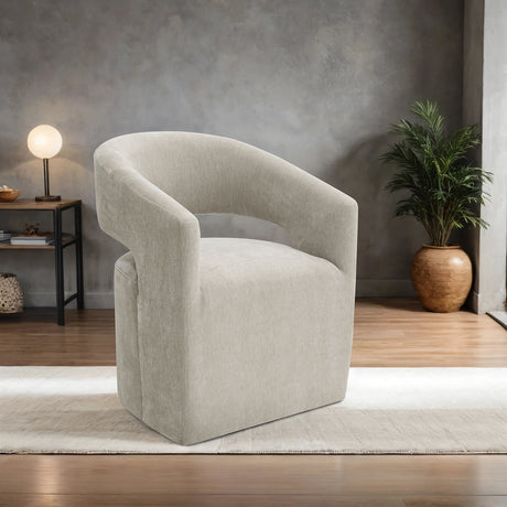 Tresa Taupe Arm Chair with Casters from Furniture of America - Luna Furniture