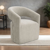 Tresa Taupe Arm Chair with Casters from Furniture of America - Luna Furniture