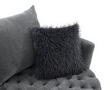 Sofi Dark Gray Button Tufted Swivel Chair from Furniture of America - Luna Furniture