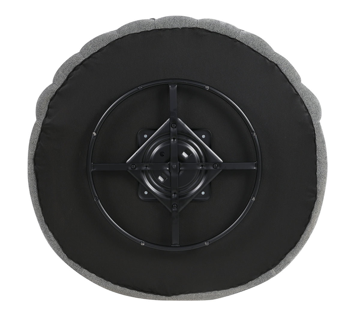 Sofi Dark Gray Button Tufted Swivel Chair from Furniture of America - Luna Furniture