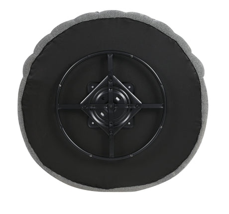 Sofi Dark Gray Button Tufted Swivel Chair from Furniture of America - Luna Furniture