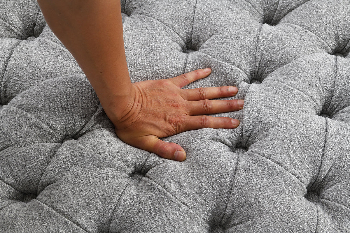 Sofi Light Gray Button Tufted Swivel Chair from Furniture of America - Luna Furniture