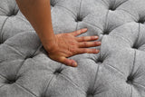 Sofi Light Gray Button Tufted Swivel Chair from Furniture of America - Luna Furniture