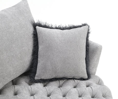 Sofi Light Gray Button Tufted Swivel Chair from Furniture of America - Luna Furniture