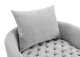 Sofi Light Gray Button Tufted Swivel Chair from Furniture of America - Luna Furniture