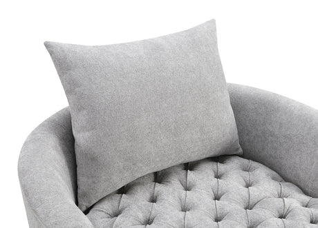 Sofi Light Gray Button Tufted Swivel Chair from Furniture of America - Luna Furniture
