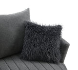 Hoople Dark Gray Channel Tufted Swivel Chair from Furniture of America - Luna Furniture