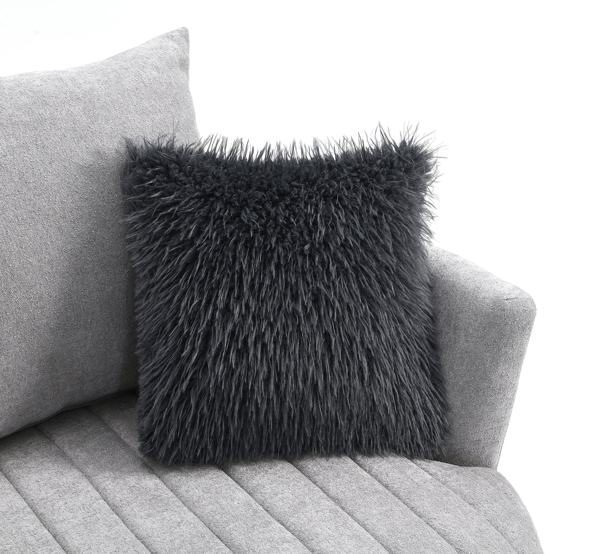 Hoople Light Gray Channel Tufted Swivel Chair from Furniture of America - Luna Furniture