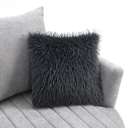 Hoople Light Gray Channel Tufted Swivel Chair from Furniture of America - Luna Furniture