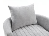 Hoople Light Gray Channel Tufted Swivel Chair from Furniture of America - Luna Furniture