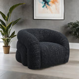 Freja Black Swivel Chair from Furniture of America - Luna Furniture