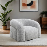 Freja Gray Swivel Chair from Furniture of America - Luna Furniture