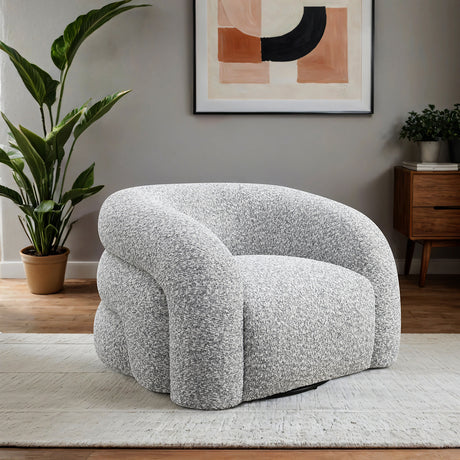 Freja Gray Swivel Chair from Furniture of America - Luna Furniture