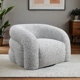 Freja Gray Swivel Chair from Furniture of America - Luna Furniture