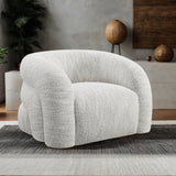 Freja Cotton White Swivel Chair from Furniture of America - Luna Furniture