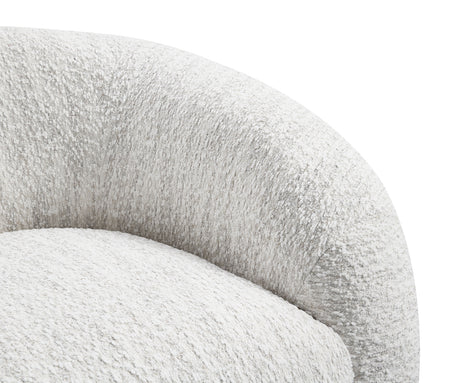 Freja Cotton White Swivel Chair from Furniture of America - Luna Furniture