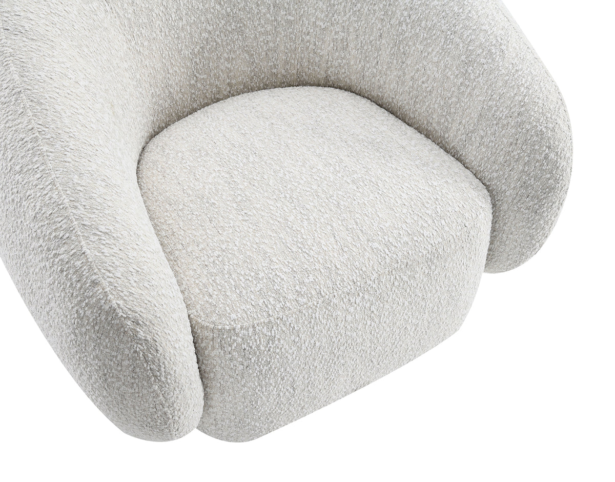 Savino Beige Swivel Chair from Furniture of America - Luna Furniture