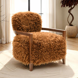 Eramo Camel Brown Accent Chair from Furniture of America - Luna Furniture