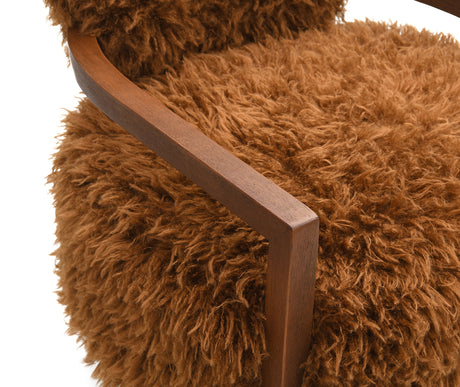 Eramo Camel Brown Accent Chair from Furniture of America - Luna Furniture