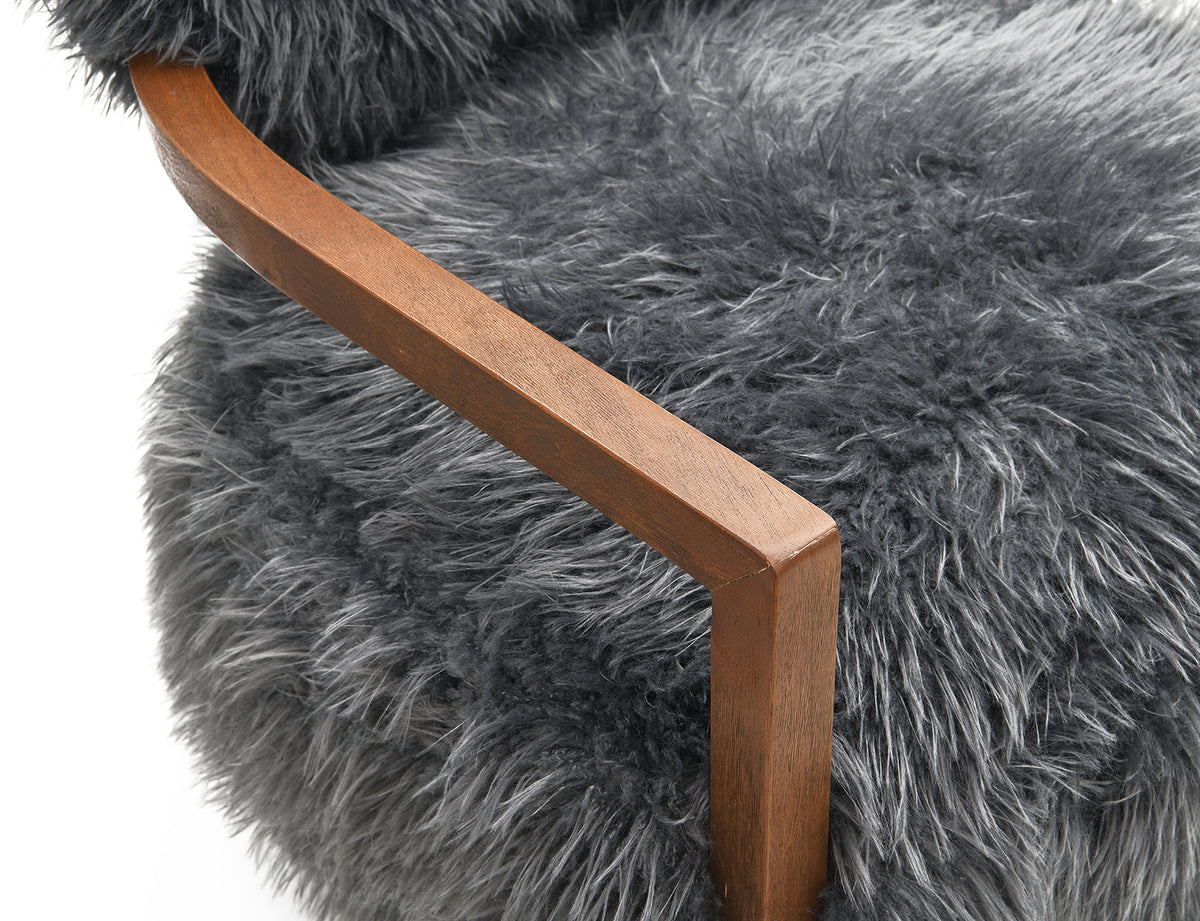 Eramo Charcoal Gray Accent Chair from Furniture of America - Luna Furniture