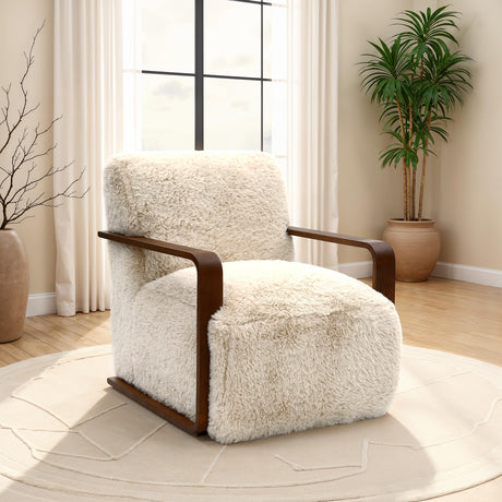 Elardo White Accent Chair from Furniture of America - Luna Furniture