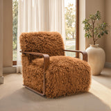Elardo Camel Brown Accent Chair from Furniture of America - Luna Furniture