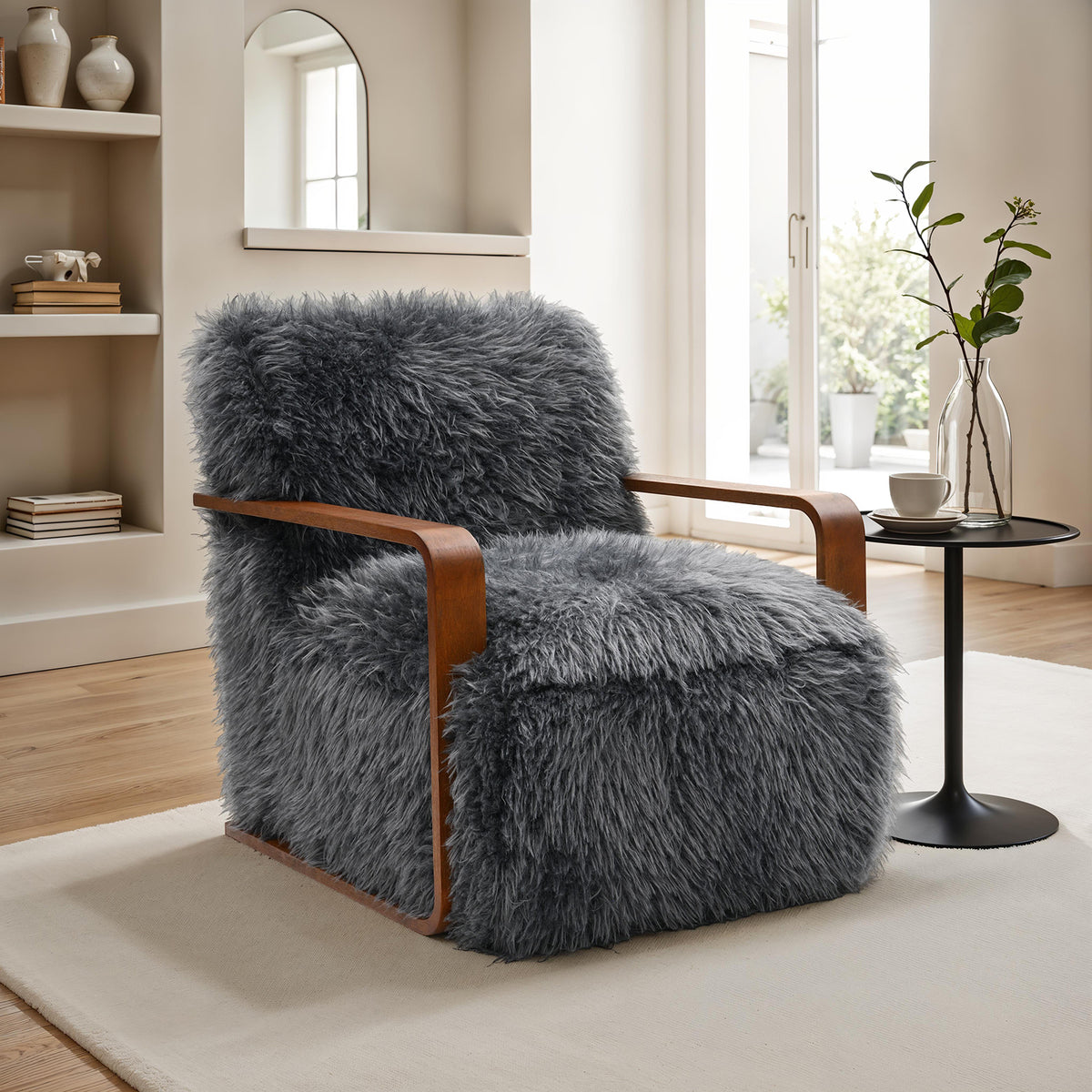 Elardo Charcoal Gray Accent Chair from Furniture of America - Luna Furniture
