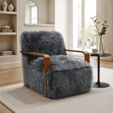 Elardo Charcoal Gray Accent Chair from Furniture of America - Luna Furniture