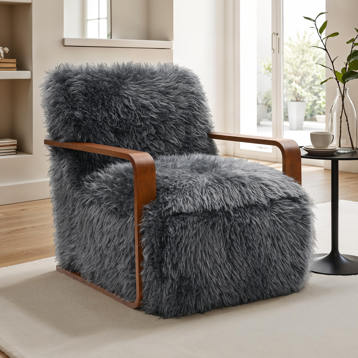 Elardo Charcoal Gray Accent Chair from Furniture of America - Luna Furniture