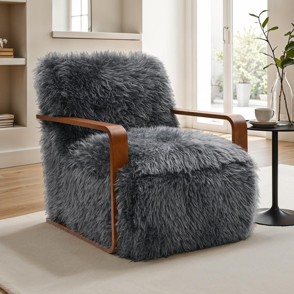 Elardo Charcoal Gray Accent Chair
