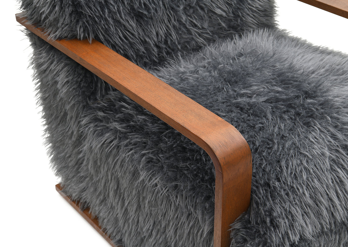 Elardo Charcoal Gray Accent Chair from Furniture of America - Luna Furniture