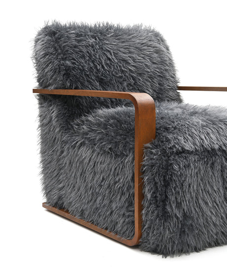 Elardo Charcoal Gray Accent Chair from Furniture of America - Luna Furniture
