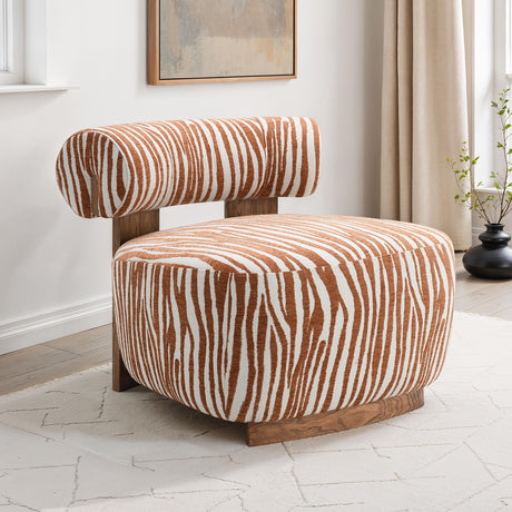 Niobe Rustic Orange Accent Chair from Furniture of America - Luna Furniture