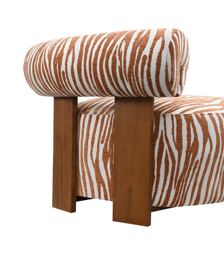 Niobe Rustic Orange Accent Chair from Furniture of America - Luna Furniture