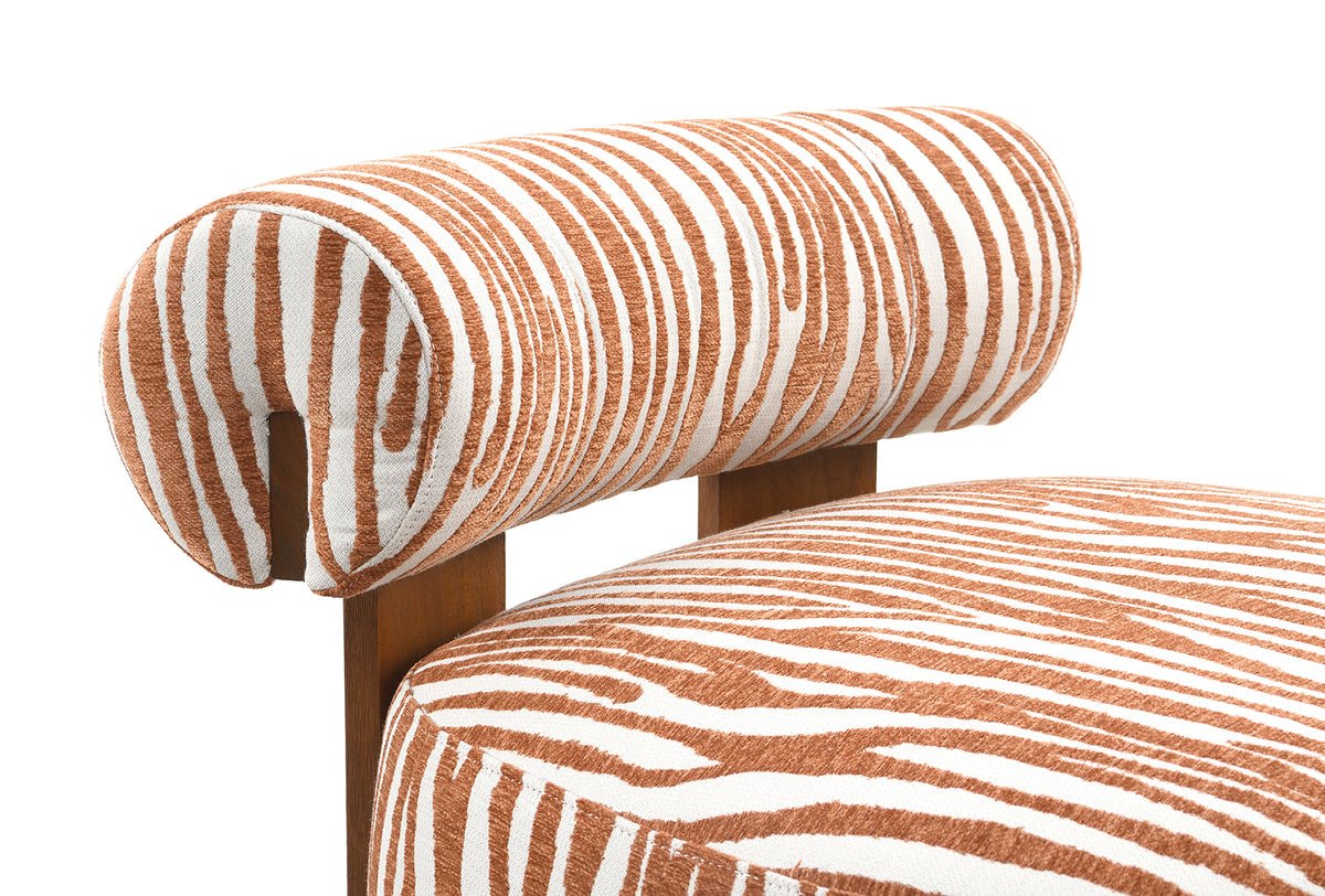 Niobe Rustic Orange Accent Chair from Furniture of America - Luna Furniture