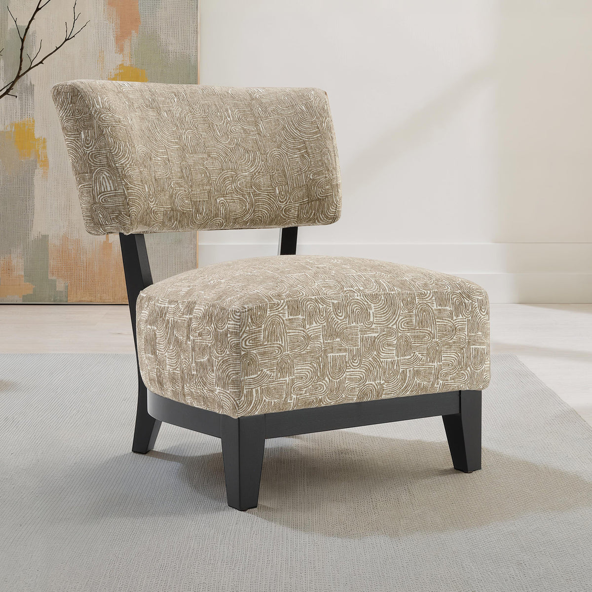 Aveni Beige Accent Chair from Furniture of America - Luna Furniture