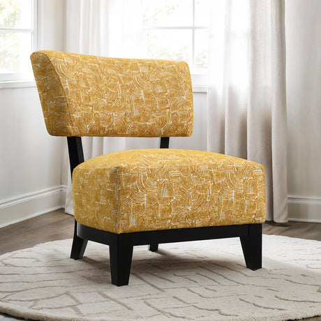 Aveni Yellow Accent Chair from Furniture of America - Luna Furniture
