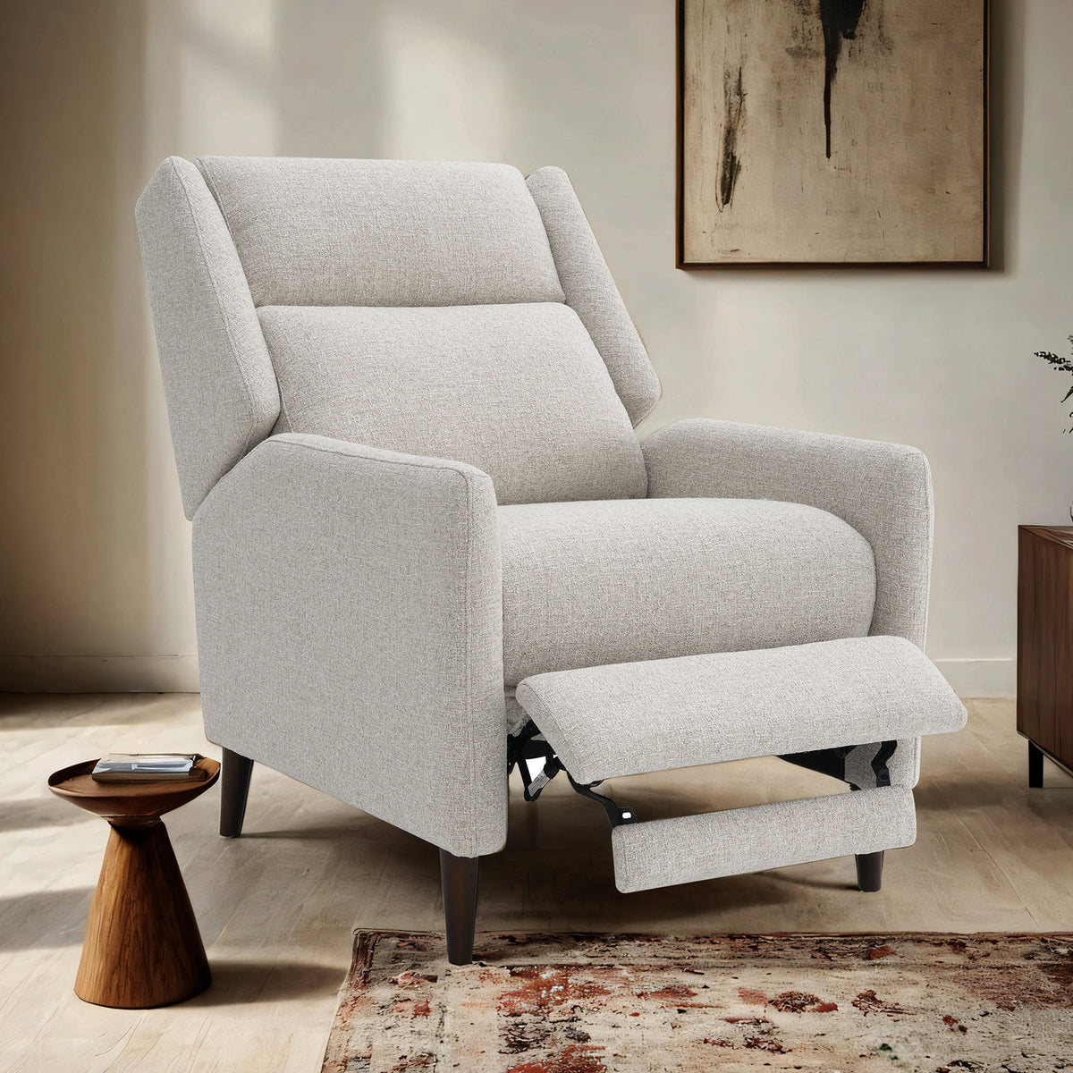 Psyche Beige Pushback Recliner from Furniture of America - Luna Furniture