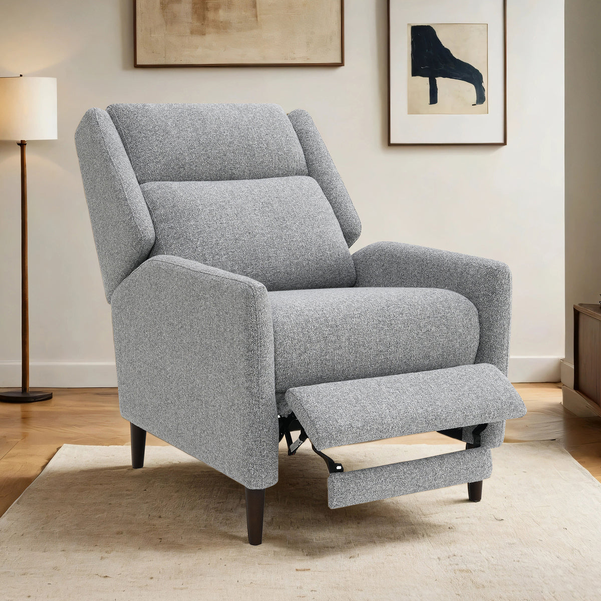 Psyche Gray Pushback Recliner from Furniture of America - Luna Furniture
