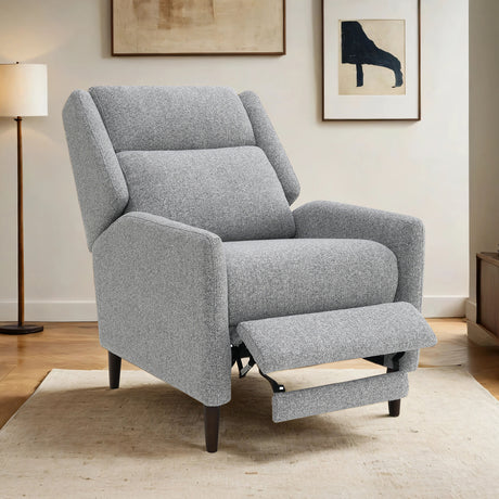 Psyche Gray Pushback Recliner from Furniture of America - Luna Furniture