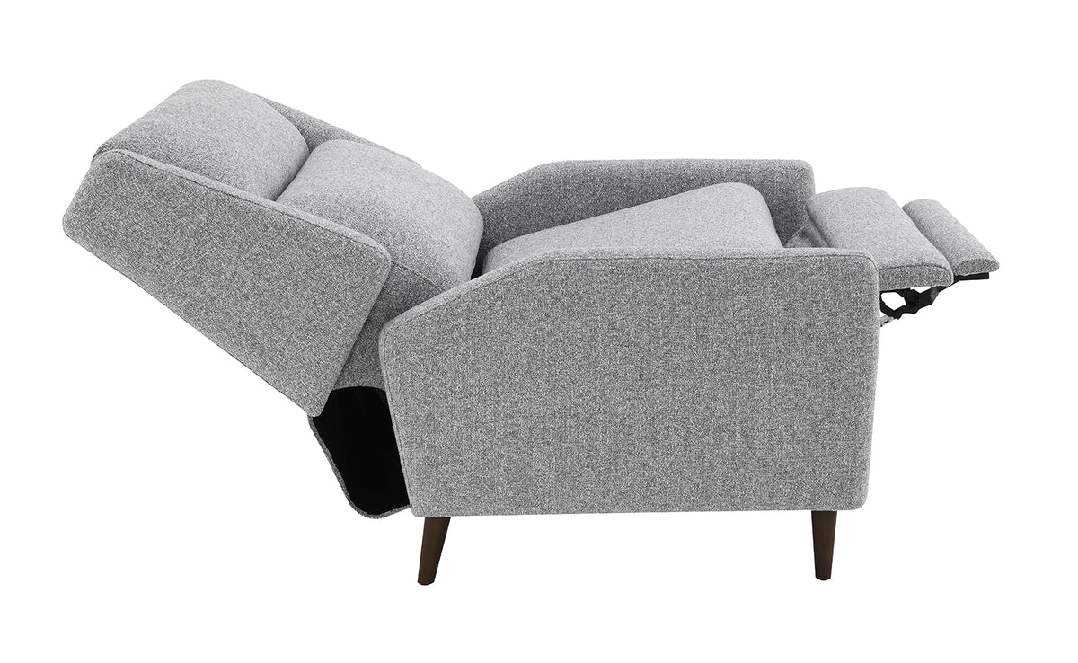 Psyche Gray Pushback Recliner from Furniture of America - Luna Furniture