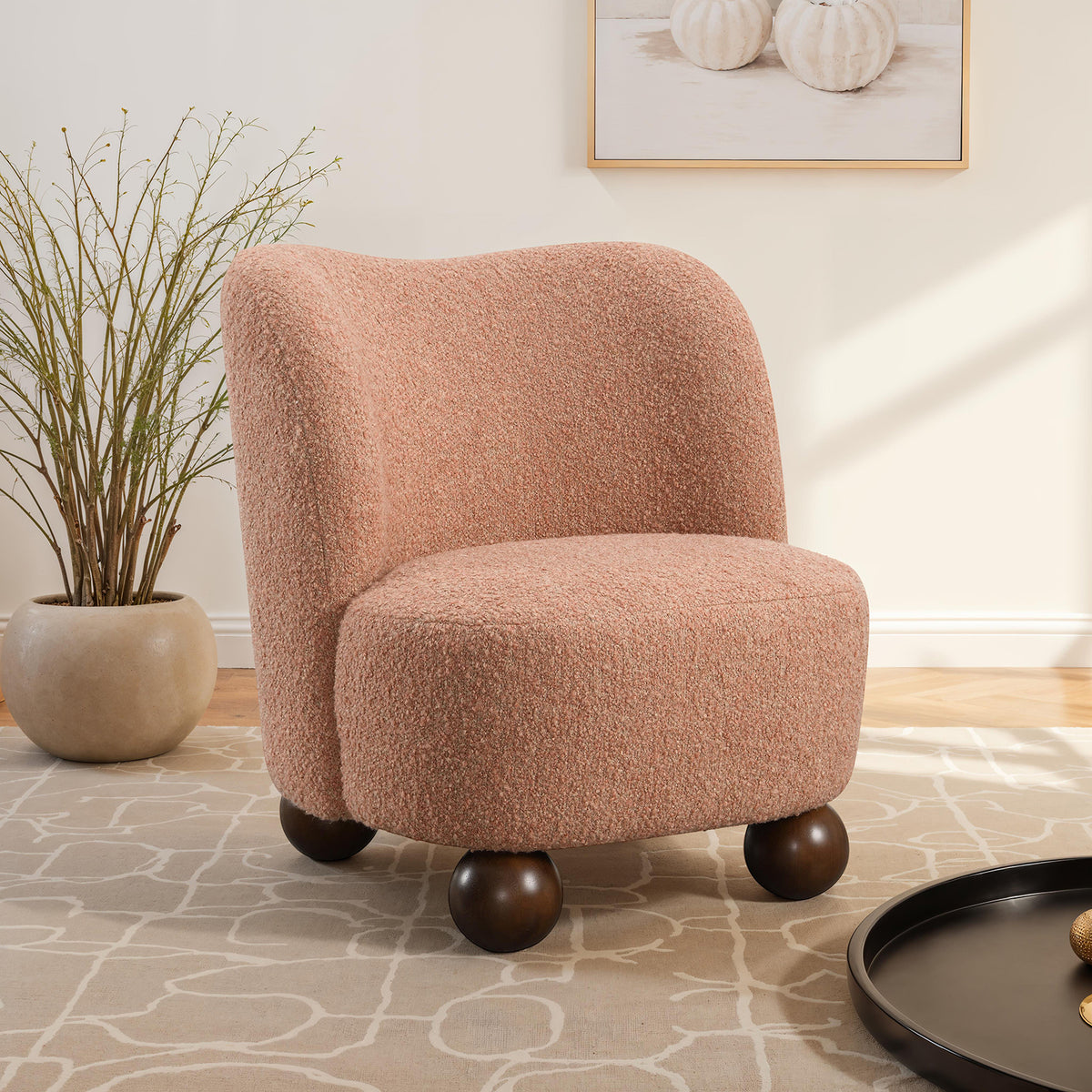 Karey Pink Accent Chair from Furniture of America - Luna Furniture