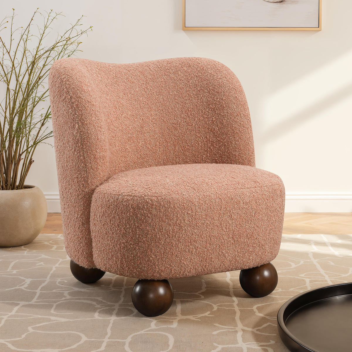 Karey Pink Accent Chair from Furniture of America - Luna Furniture