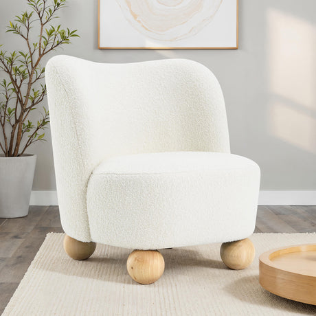 Karey White Accent Chair from Furniture of America - Luna Furniture